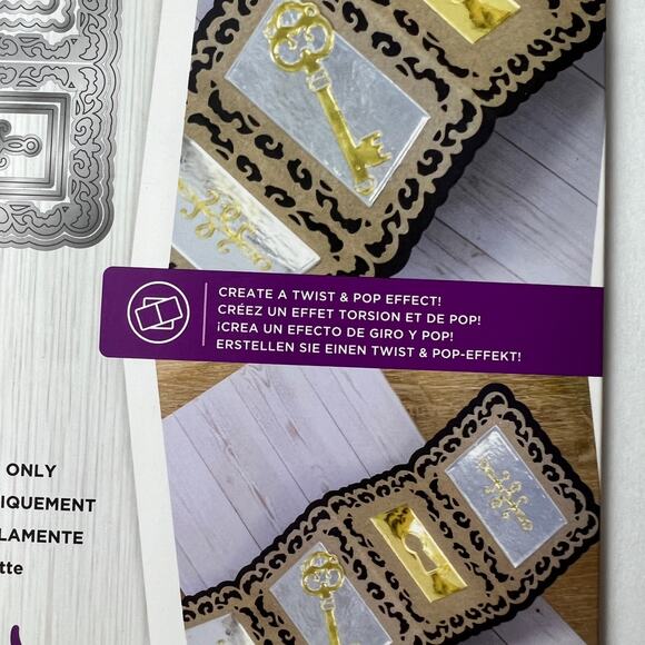 GEMINI Decorative Panel Die Precious Secrets 11pc Cardmaking Craft Metal NEW - Picture 7 of 11